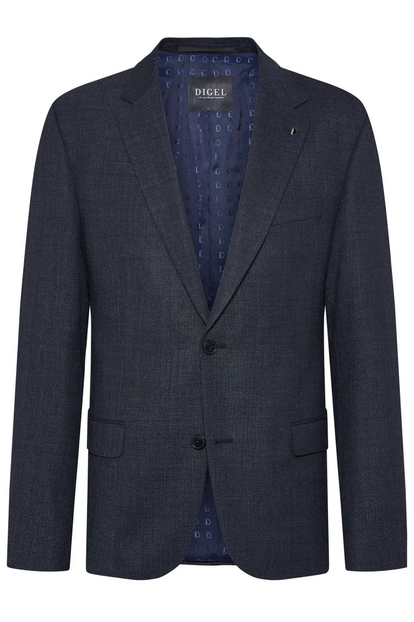 Abito blu digel drop quattro corto lana stretch comfort