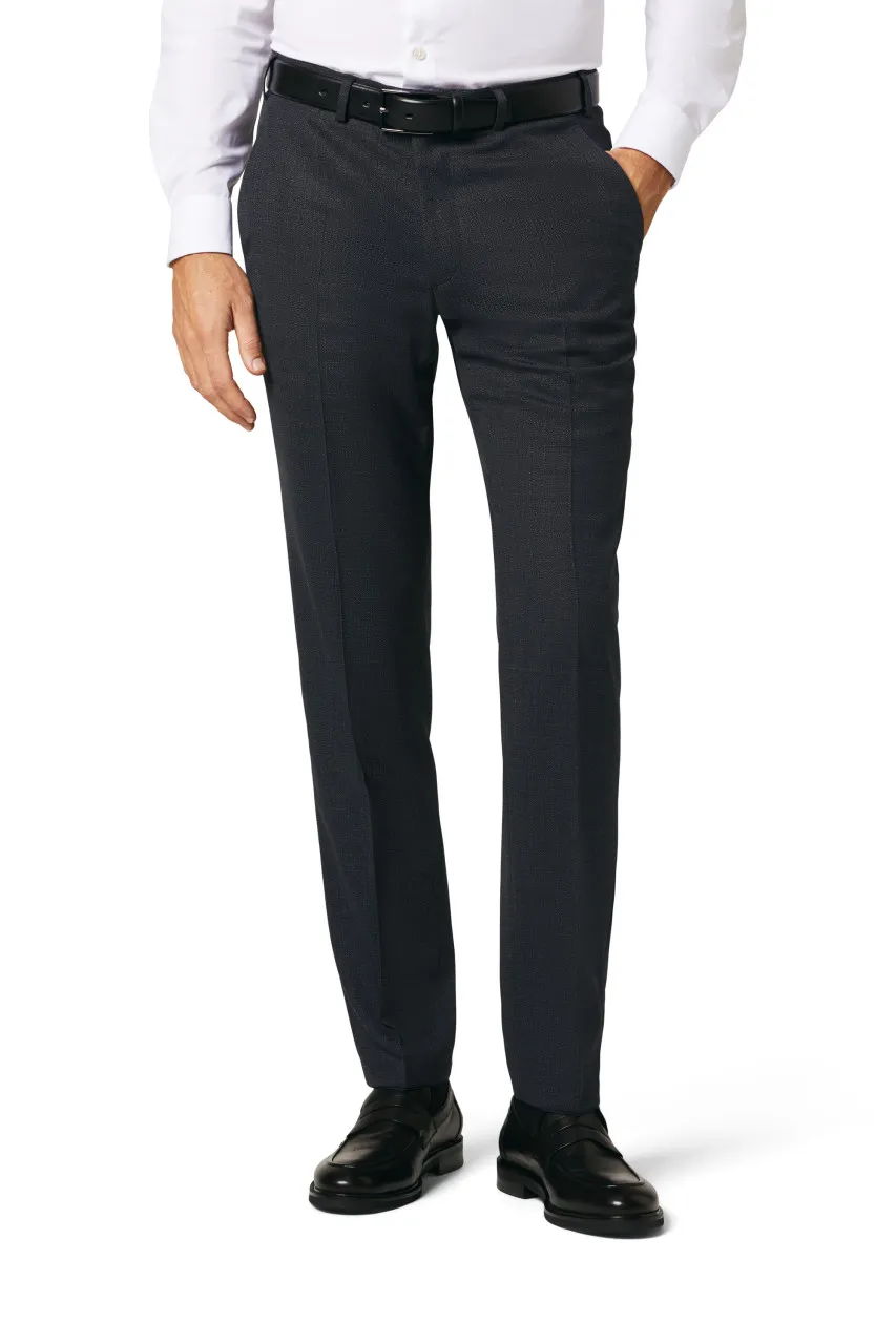 Abito blu digel drop quattro corto lana stretch comfort