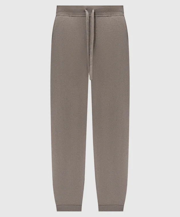 Allude Joggers beige in lana e cashmere 24537011