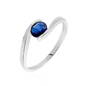 Anello Solitario Charlotte Oro Bianco 375/1000 Zaffiro 0,39 ct 1430426