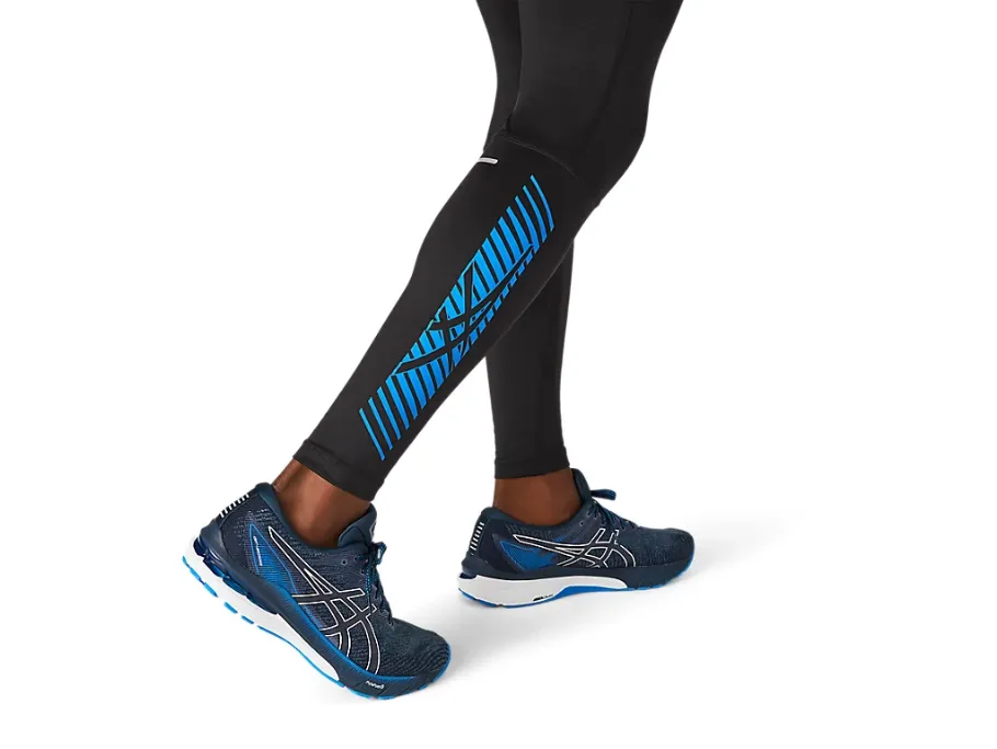 Asics pantalone sportivo aderente per la corsa Icon Tight 2011B050 005 nero-blu
