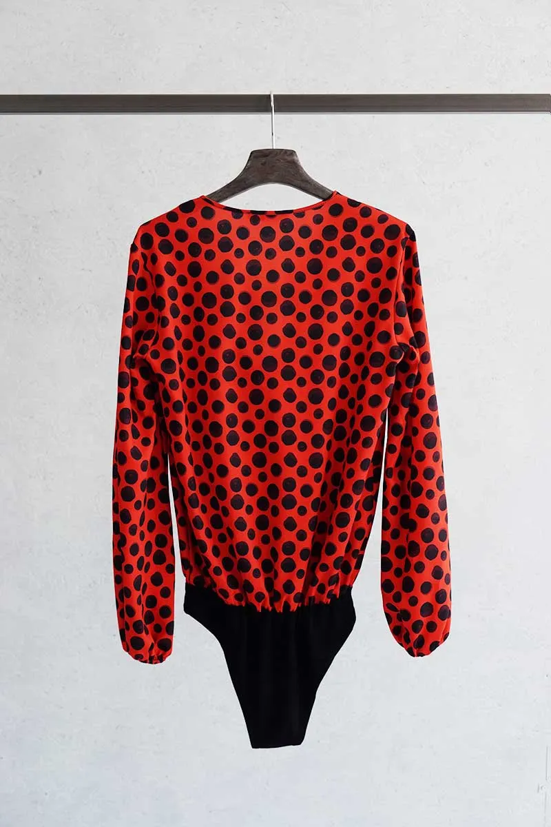 Blusa rossa a bolli | Please
