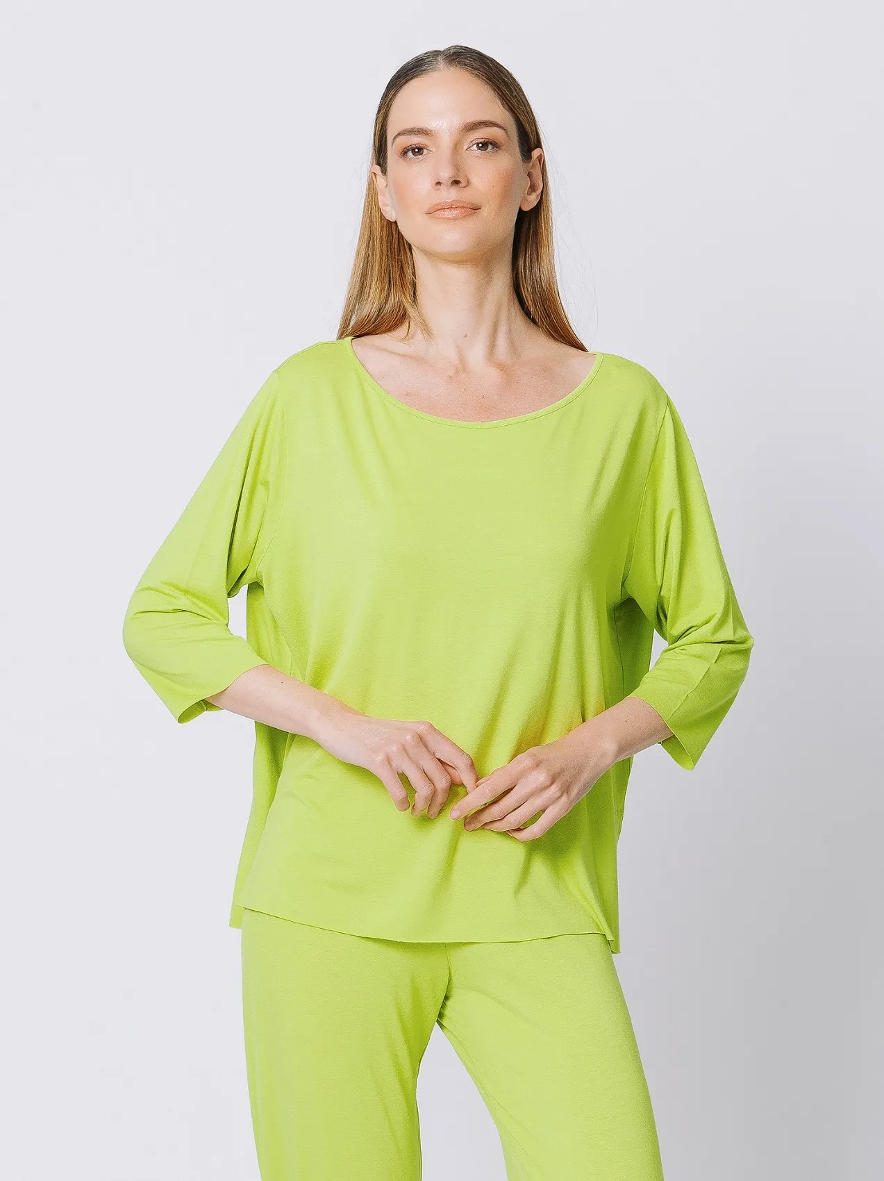 Boxy t-shirt VERDE ACIDO