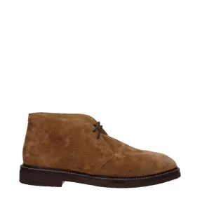 Brunello Cucinelli Stivaletti Chukka Uomo Camoscio Marrone/Marrone Chiaro