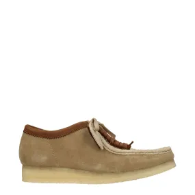 Clarks Derby Wallabee Uomo Camoscio Beige/Sabbia