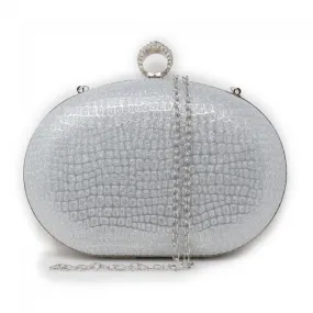 Clutch bag ovale rigida eleganti cerimonia