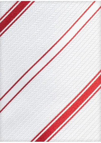 Cravatta a righe Perla Bianco Rosso