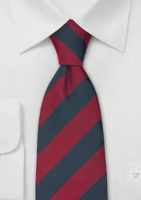 Cravatta club rosso blu marino