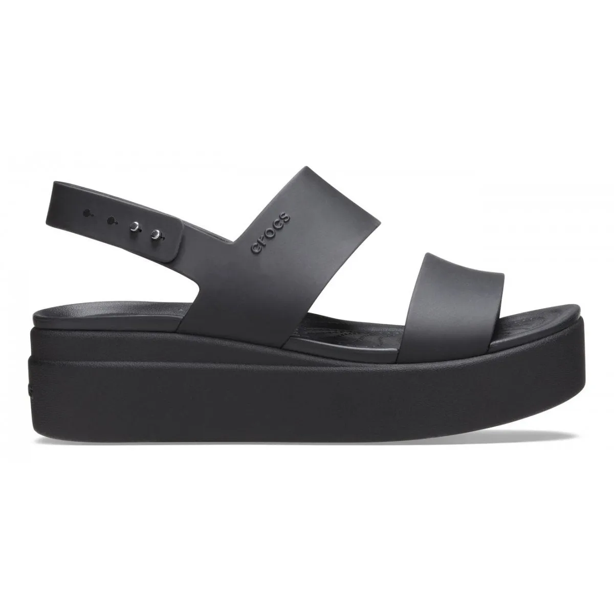 Crocs Sandalo da donna con zeppa Brooklyn Low Wedge 206453 060 nero