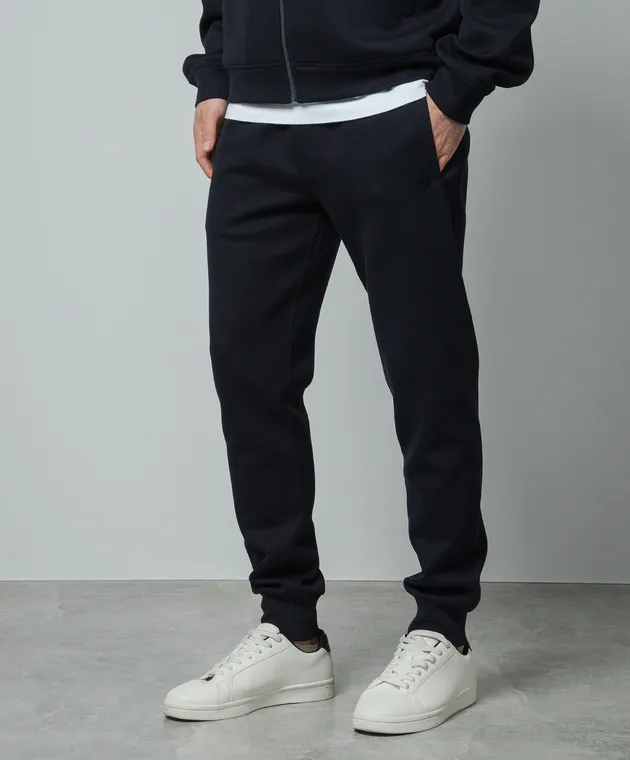 Dolce&Gabbana Joggers blu con patch logo GP07TTG7K3Z