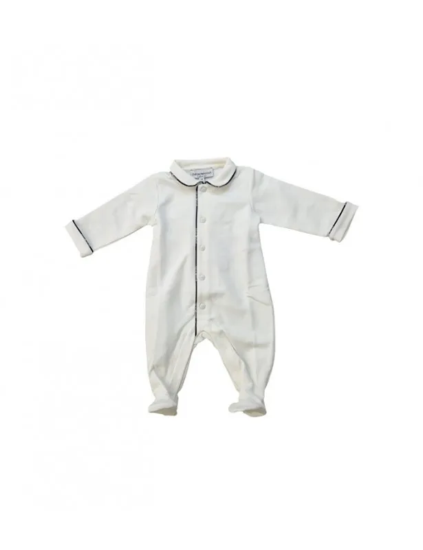 EMPORIO ARMANI     Tutina panna con dettagli logo Emporio Armani
