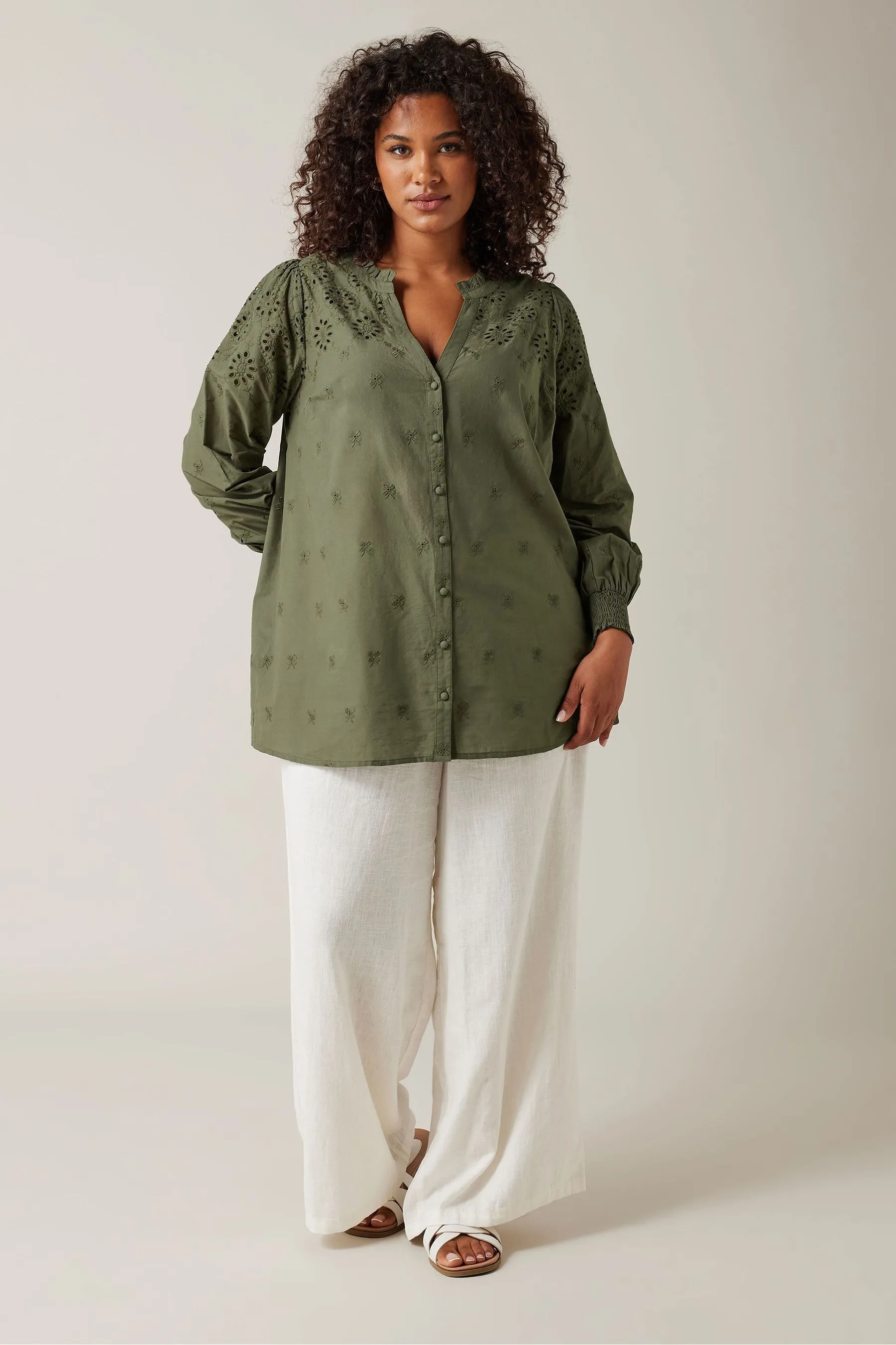 Evans Broderie 100% Cotone Blusa    