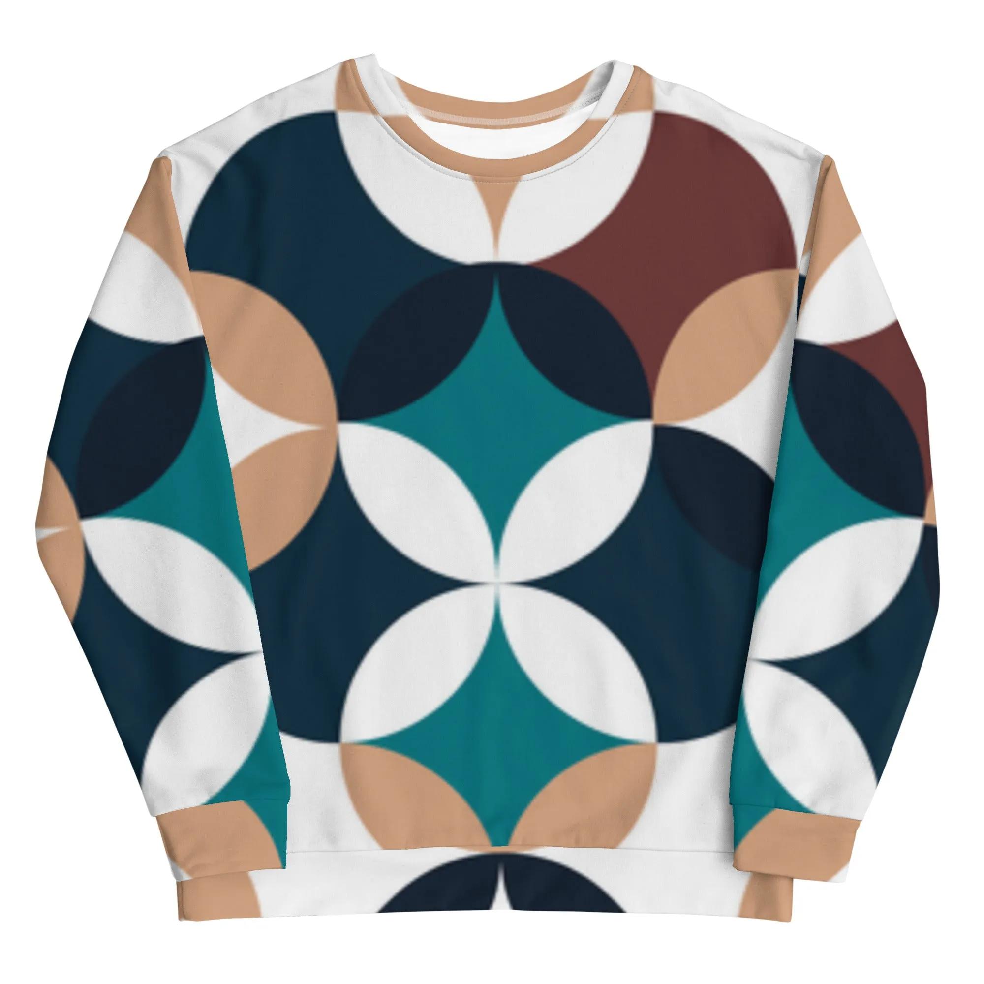 Felpa unisex con cerchi colorati sovrapposti