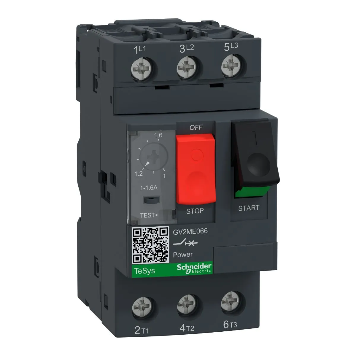 Interruttore automatico del motore Schneider Electric, 690 V, 1 → 1,6 A TeSys