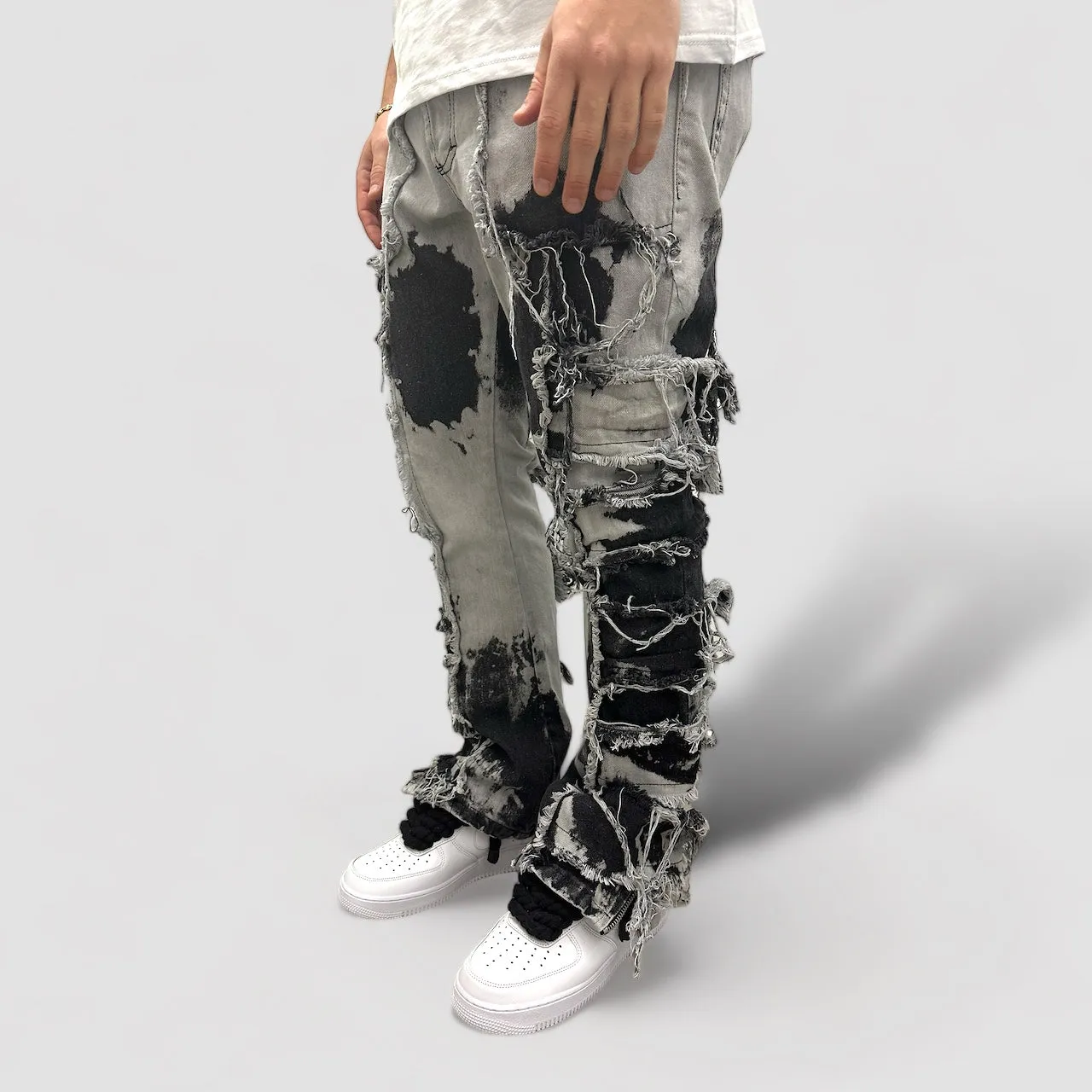 JEANS ZIPPED BLACK