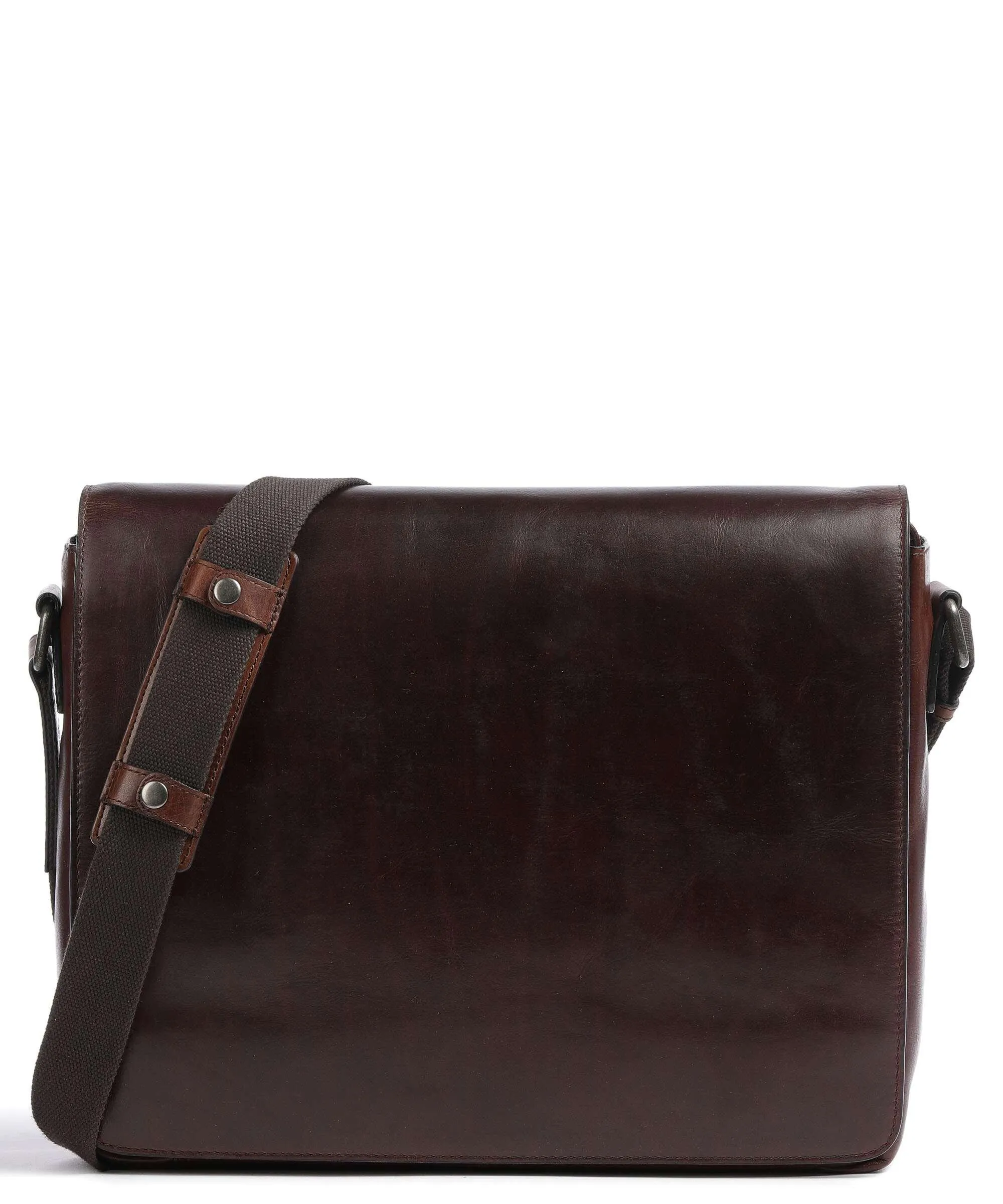  Leonhard Heyden Roma Cartella 15″ pelle di vacchetta pull-up marrone  