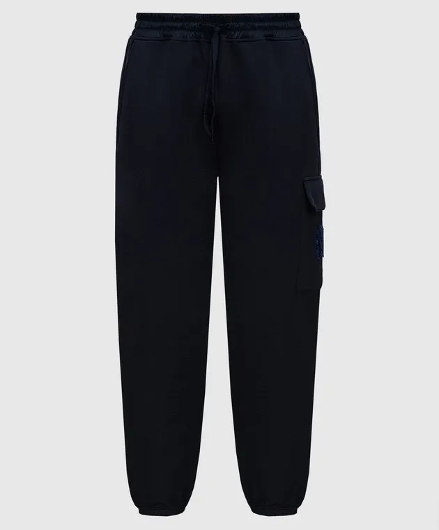 Mackage Joggers MARVIN-V blu con patch logo testurizzato MARVINV