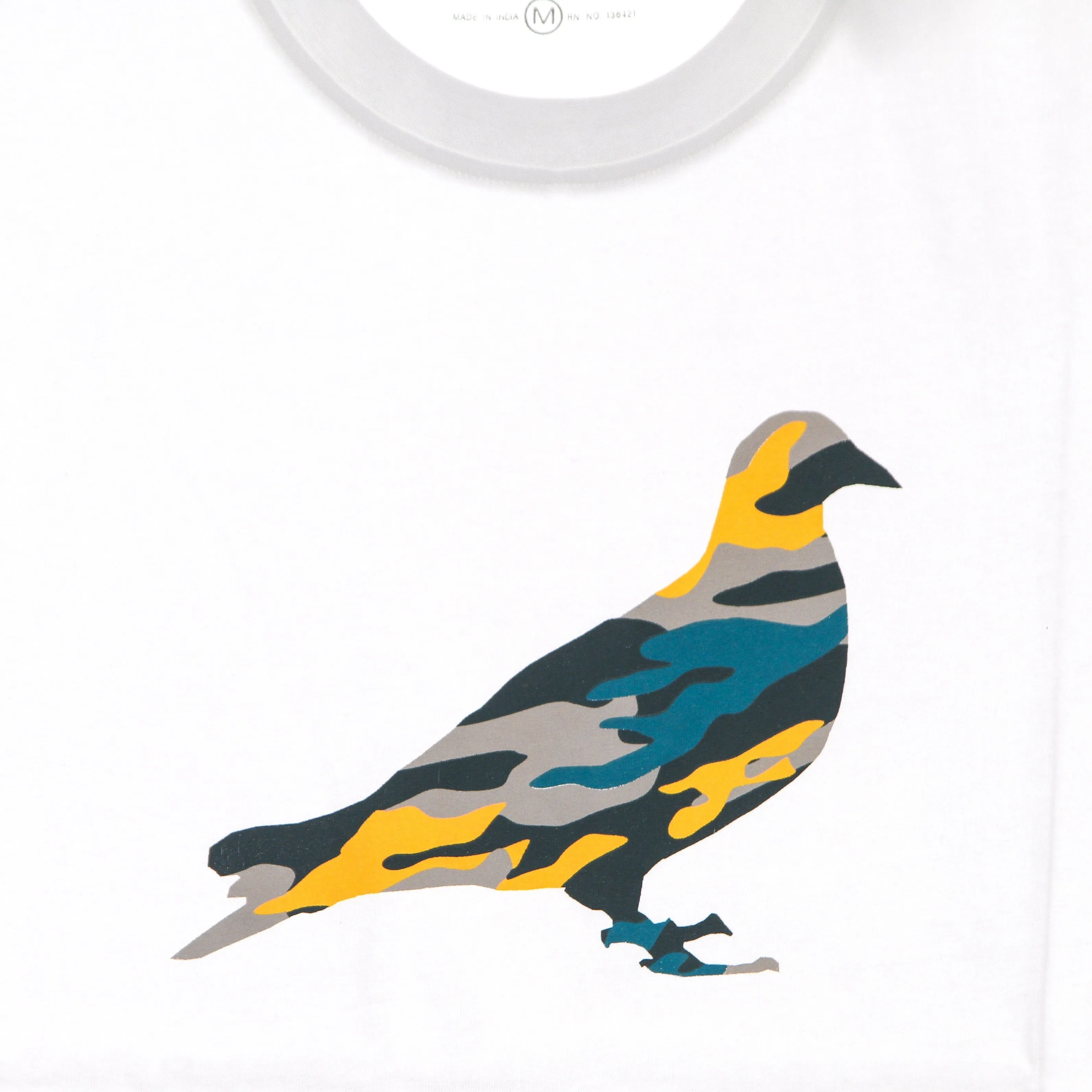 Maglietta Uomo Underhill Camo Pigeon Tee White