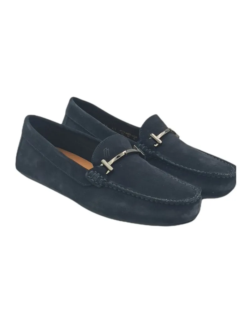 Mocassino uomo in camoscio Frau 31B4 CASTORO BLU