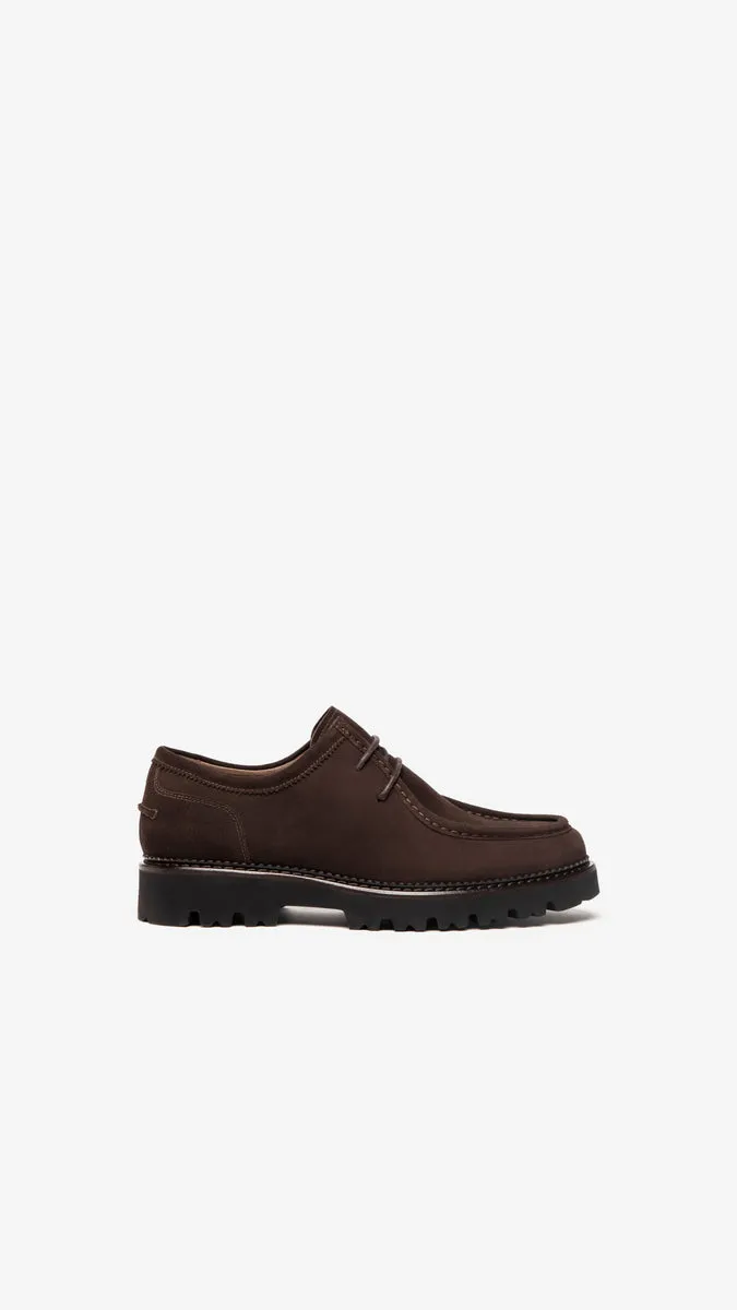 NERO GIARDINI I202650U STRINGATE UOMO IN CAMOSCIO MORO