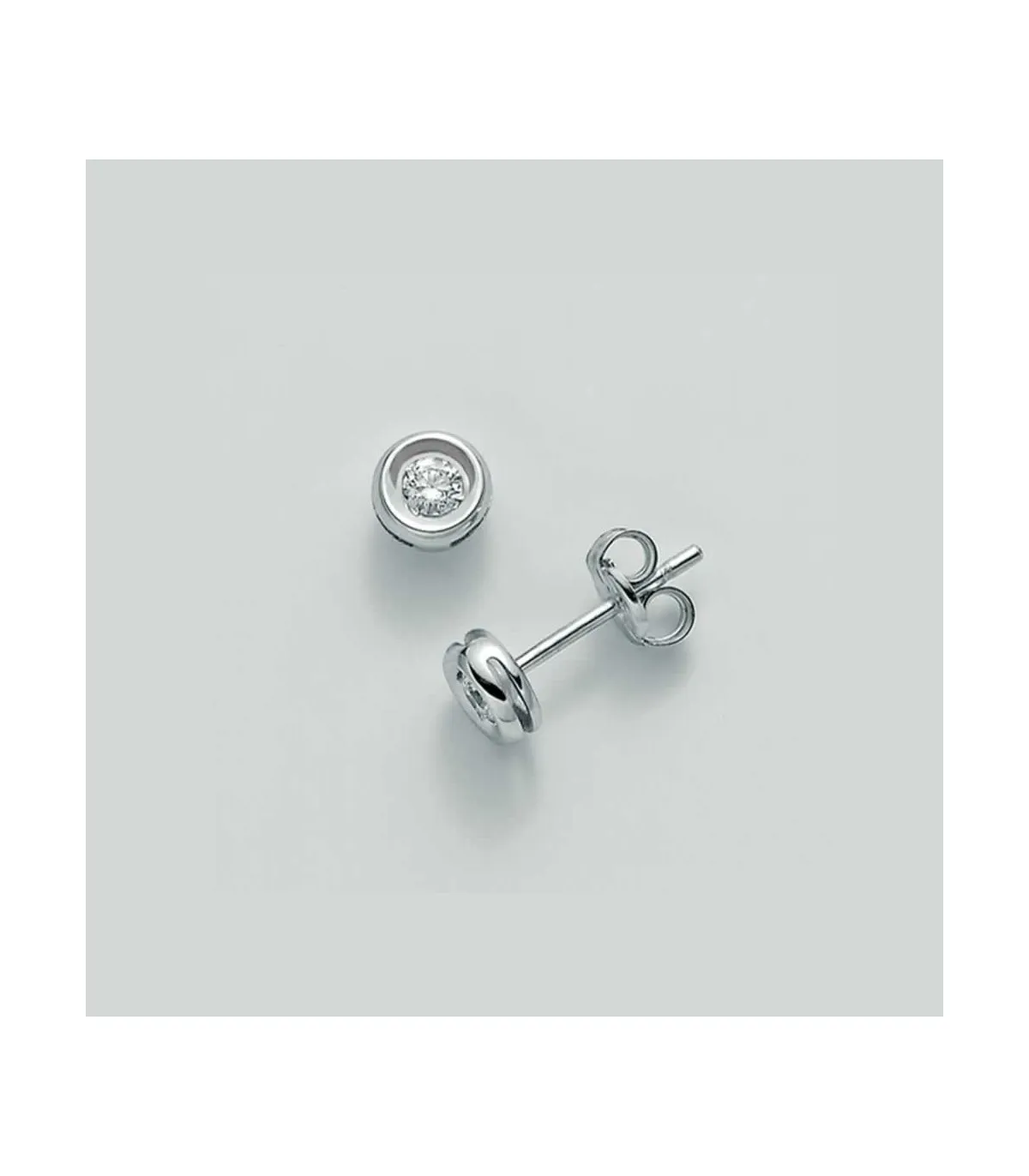 Orecchini Punto Luce Miluna Oro Bianco 18kt  Diamante 0,06ct ERD2268-006G7