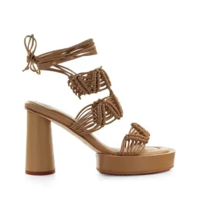 Paloma Barceló sandali Franzi napa silk nocciola