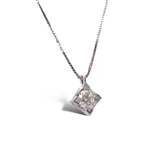 Pendente punto luce di diamanti oro bianco 750% DESIDERIO art.CD414