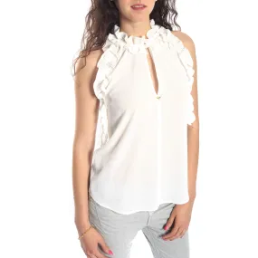 RINASCIMENTO Top/ Canotta con volants BIANCO Art. CFC0068391003