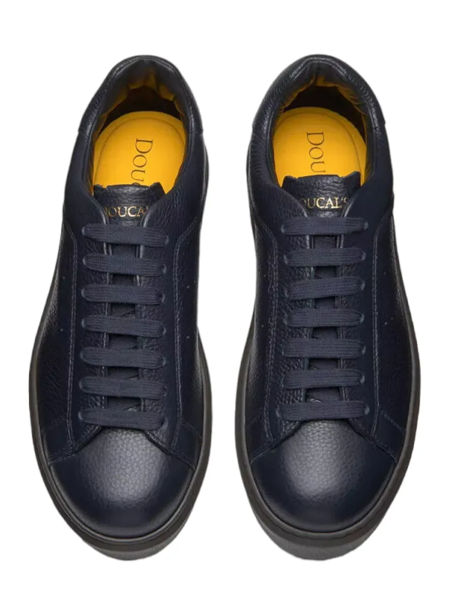 Sneaker in Pelle Bottalata Blu