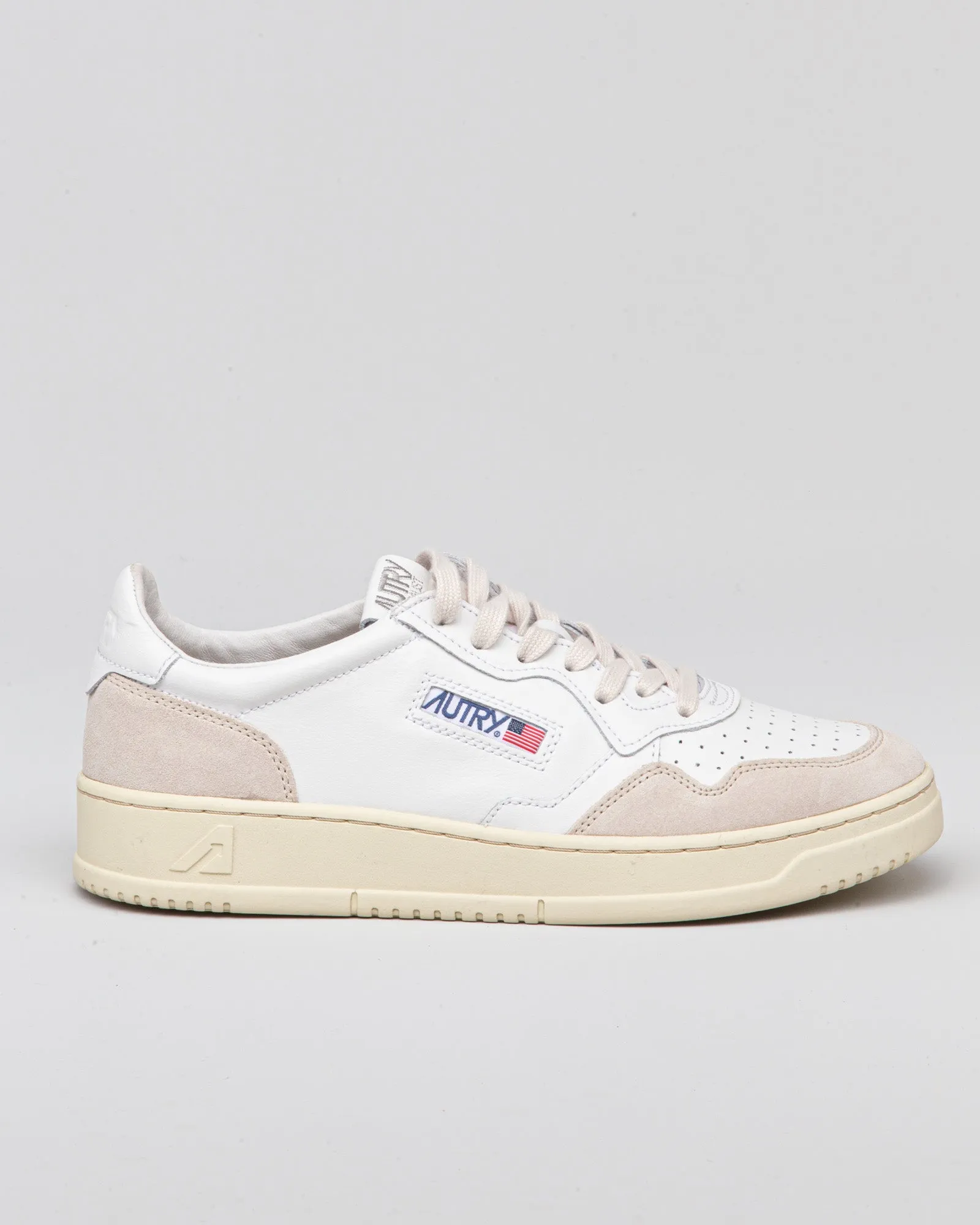 Sneakers Medalist Low in pelle e suede bianco