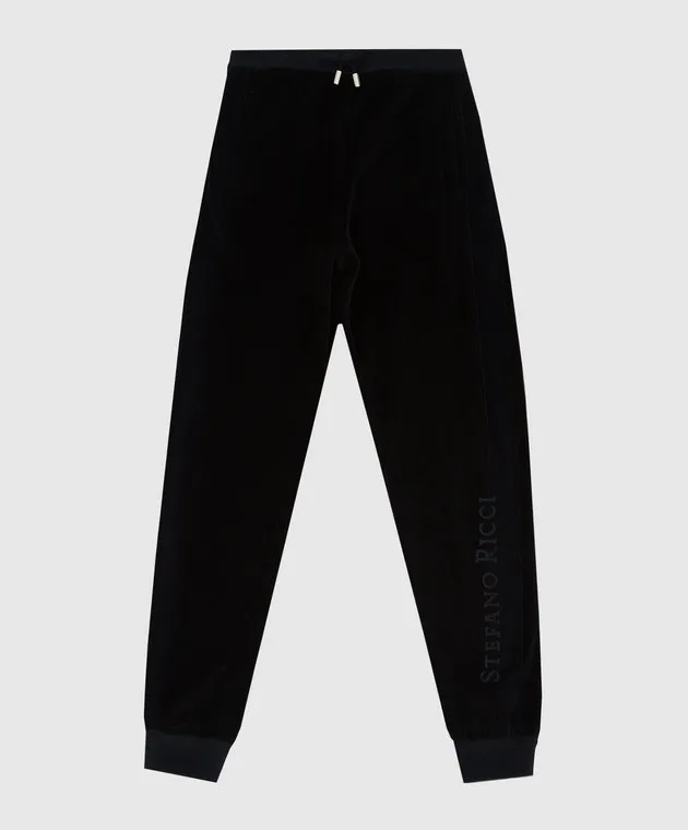 Stefano Ricci Joggers da bambino in velour con logo ricamato KY01015P3PY20497