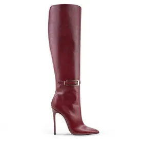 Stivale pelle bordeau/ cinturino – COD. 55379 
