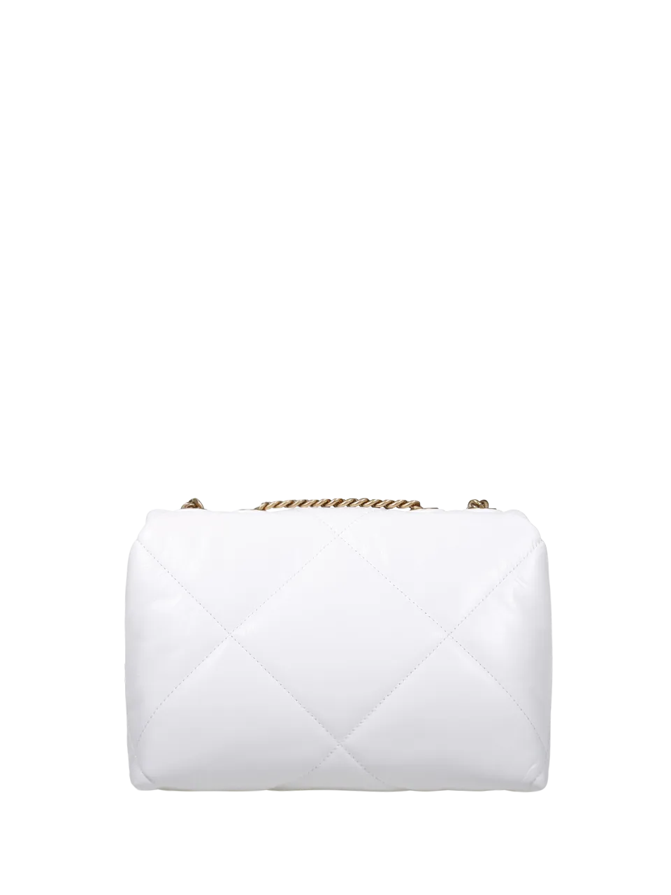  TORY BURCH  WOMAN TORY BURCH WHITE COW LEATHER KIRA DIAMOND QUILT SMALL CONVERTIBLE SHOULDER BAG