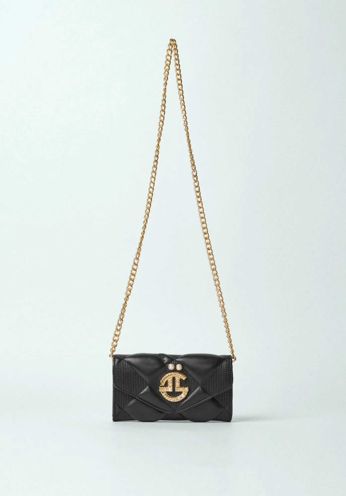 WALLET BAG MATELASSE CON LOGO MONOGRAMMA CON PERLE